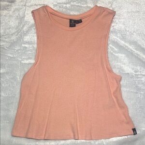 Volcom True to This Coral Sleeveless Tee Size XS
